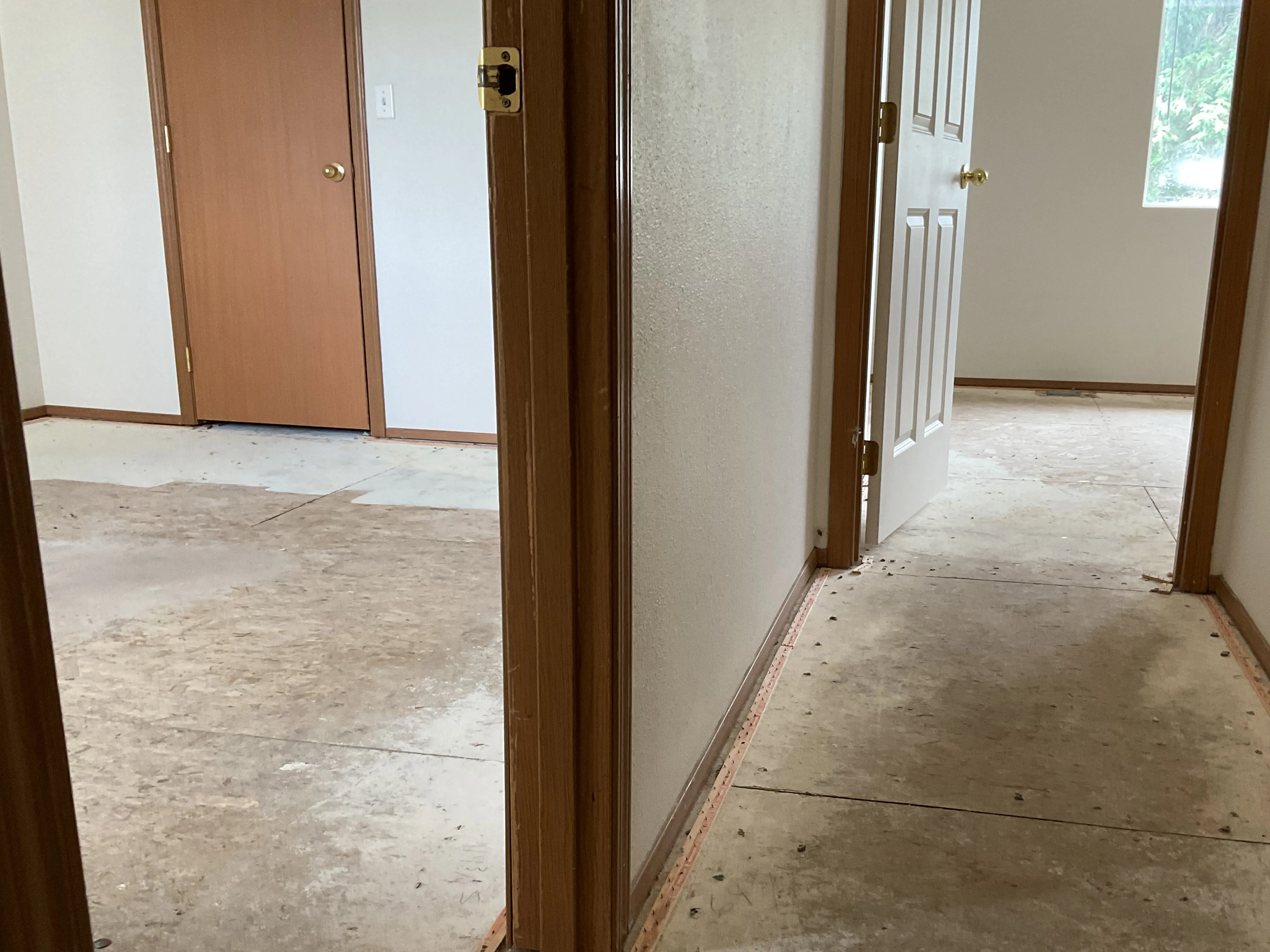 Worn outdoor deck flooring before Acosta Flooring renovation in Lacey WA